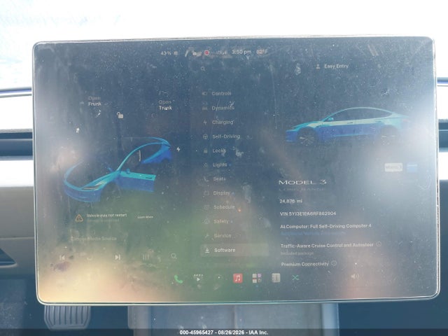 45965427 :رقم المزاد ، 5YJ3E1EA6RF862904 vin ، 2024 Tesla Model 3 Long Range Dual Motor All-wheel Drive/rear-wheel Drive مزاد بيع