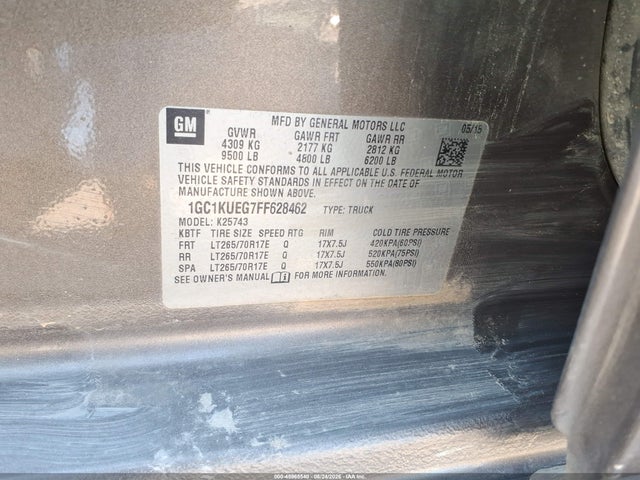 Продажа на аукционе авто 2015 Chevrolet Silverado 2500hd Built After Aug 14 Work Truck, vin: 1GC1KUEG7FF628462, номер лота: 45965540