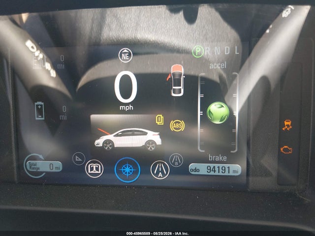 45965589 :رقم المزاد ، 1G1RH6E43CU122923 vin ، 2012 Chevrolet Volt مزاد بيع