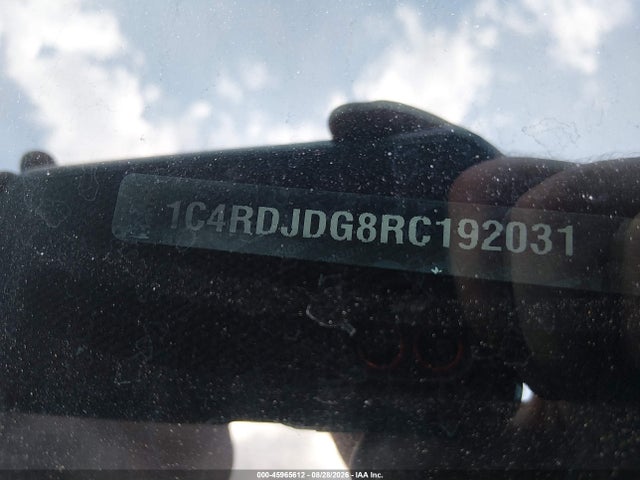 45965612 :رقم المزاد ، 1C4RDJDG8RC192031 vin ، 2024 Dodge Durango Gt Plus Awd مزاد بيع