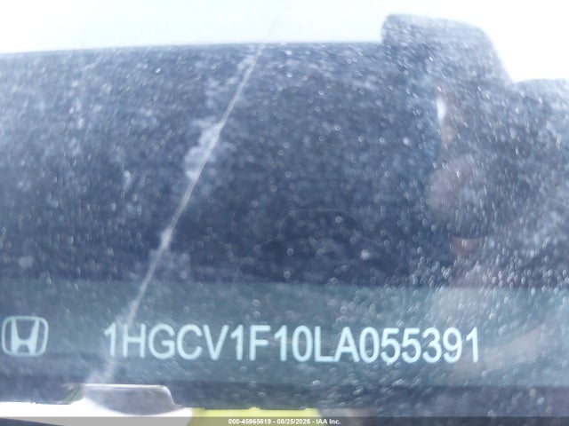 45965619 :رقم المزاد ، 1HGCV1F10LA055391 vin ، 2020 Honda Accord Lx مزاد بيع