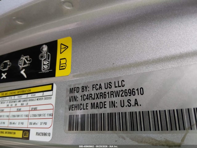 Продажа на аукционе авто 2024 Jeep Wrangler 4xe Rubicon 4xe, vin: 1C4RJXR61RW269610, номер лота: 45965662