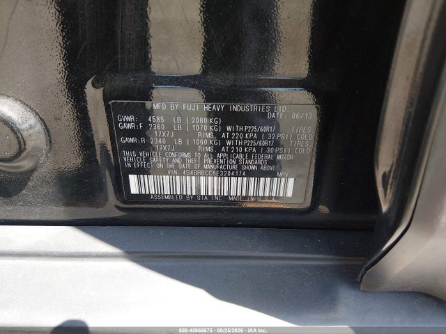 Subaru Outback 2.5i Premium 2014 4S4BRBCC8E3204174 Image 9