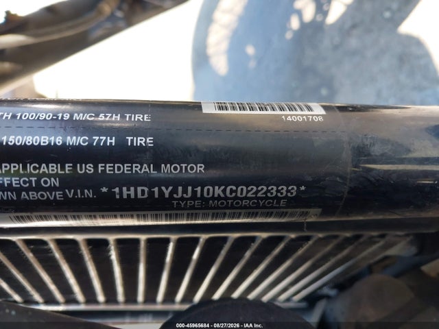 Продажа на аукционе авто 2019 Harley-davidson Fxbb, vin: 1HD1YJJ10KC022333, номер лота: 45965684