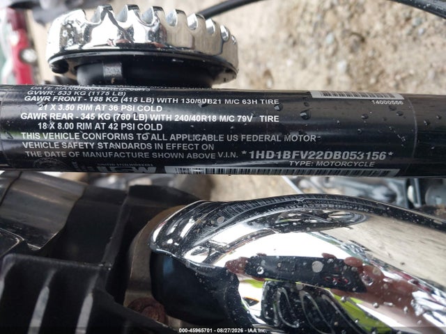 Продажа на аукционе авто 2013 Harley-davidson Fxsb Breakout, vin: 1HD1BFV22DB053156, номер лота: 45965701