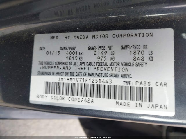 Mazda Mazda3 I Touring 2015 JM1BM1V71F1258443 Image 9