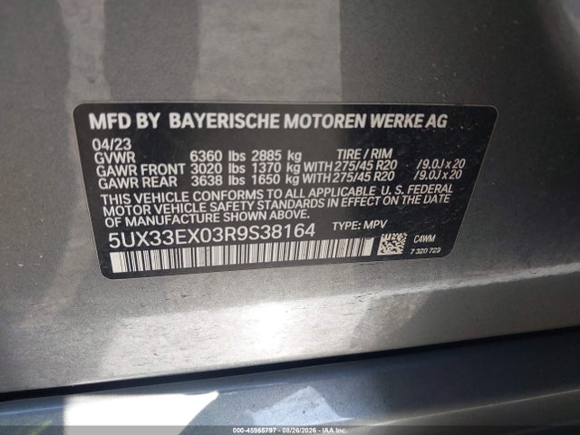 BMW X6 Xdrive40i 2024 5UX33EX03R9S38164 Image 9