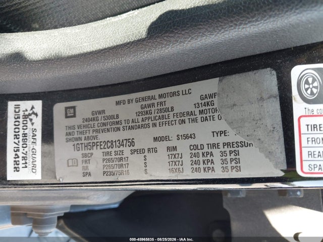 45965835 :رقم المزاد ، 1GTH5PFE2C8134756 vin ، 2012 Gmc Canyon Sle2 مزاد بيع