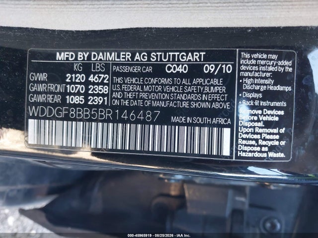 Aukcja sprzedaży 2011 Mercedes-benz C 300 Luxury 4matic/sport 4matic, vin: WDDGF8BB5BR146487, numer aukcji: 45965919