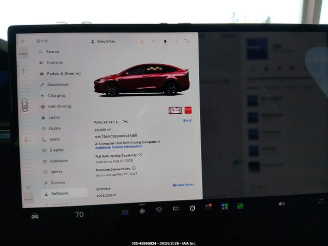 7SAXCDE5XRF437488 Tesla Model X Long Range