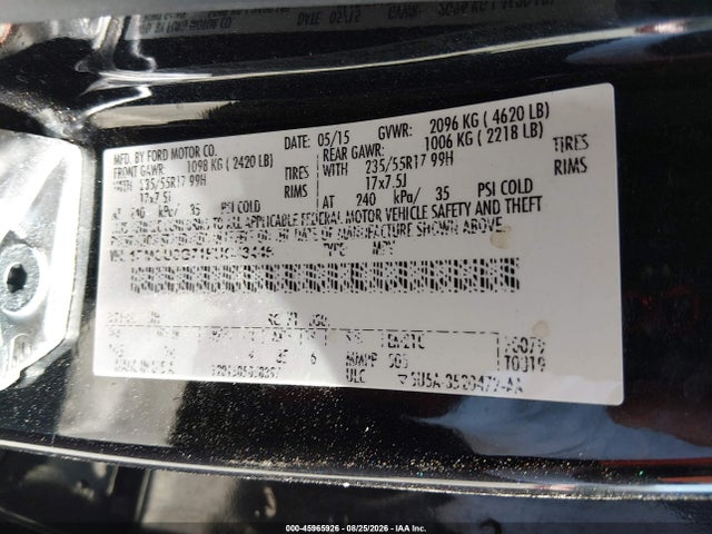 Ford ESCAPE SE 2015 1FMCU0G71FUC43446 Image 9