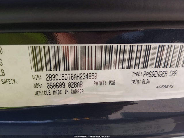 Aukcja sprzedaży 2010 Dodge Challenger R/t, vin: 2B3CJ5DT6AH234850, numer aukcji: 45965957