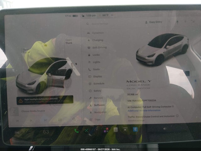 Aukcja sprzedaży 2023 Tesla Model Y Awd/long Range Dual Motor All-wheel Drive, vin: 7SAYGDEE1PF708234, numer aukcji: 45966157