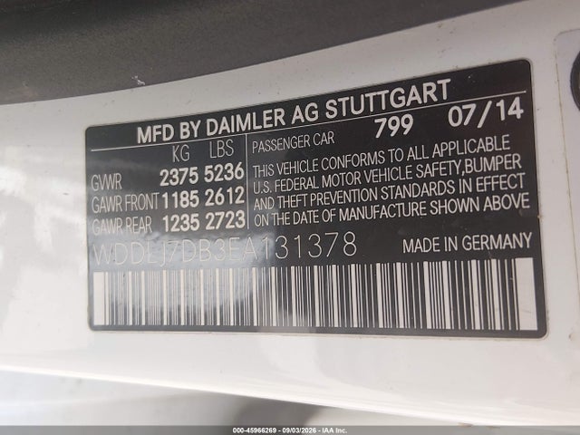 Продажа на аукционе авто 2014 Mercedes-benz Cls 550, vin: WDDLJ7DB3EA131378, номер лота: 45966269