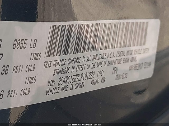 45966302 :رقم المزاد ، 2C4RC1EG7LR101220 vin ، 2020 Chrysler Pacifica 35th Anniversary Touring L Plus مزاد بيع