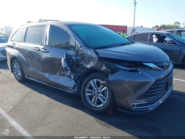 Продаж на аукціоні авто 2021 Toyota Sienna Limited, vin: 5TDZRKECXMS057935, номер лоту: 45966311