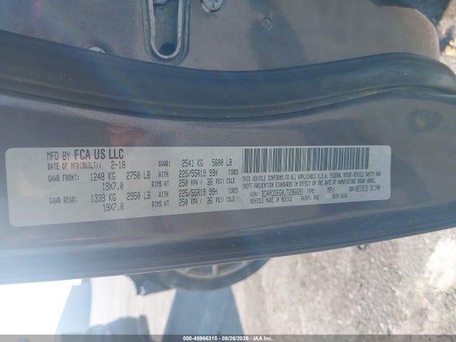 2018 Dodge Journey Gt Awd მანქანა იყიდება აუქციონზე, vin: 3C4PDDEG0JT296691, აუქციონის ნომერი: 45966315