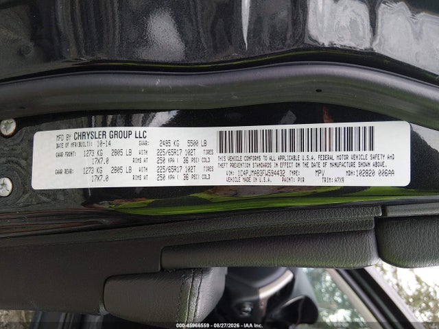Jeep Cherokee Sport 2015 1C4PJMAB3FW594432 Image 9