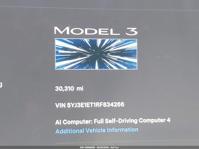 5YJ3E1ET1RF834266 Tesla Model 3 Performance All-wheel Drive