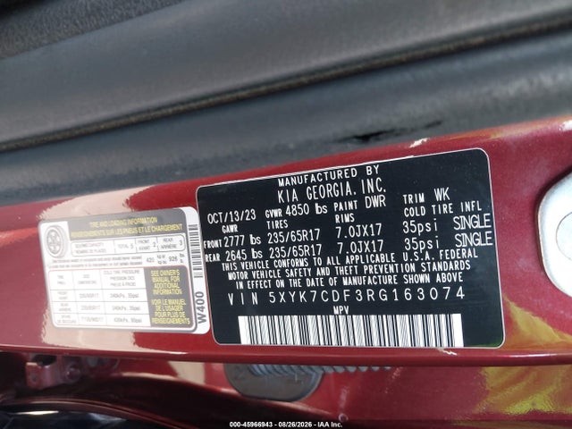 5XYK7CDF3RG163074 KIA Sportage X-pro Prestige