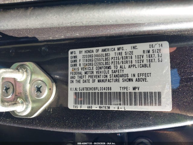 Acura RDX 2015 5J8TB3H36FL004098 Image 9