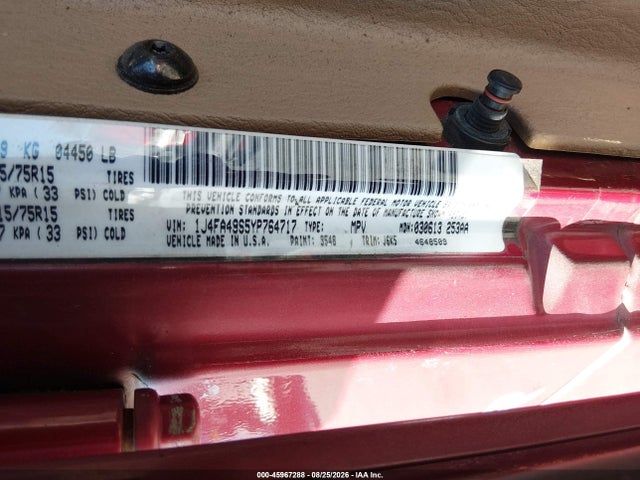 Aukcja sprzedaży 2000 Jeep Wrangler Sport, vin: 1J4FA49S5YP764717, numer aukcji: 45967288