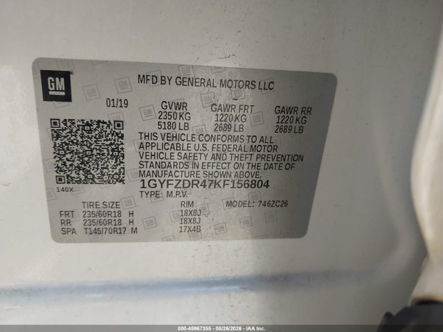 Продаж на аукціоні авто 2019 Cadillac Xt4 Premium Luxury, vin: 1GYFZDR47KF156804, номер лоту: 45967355