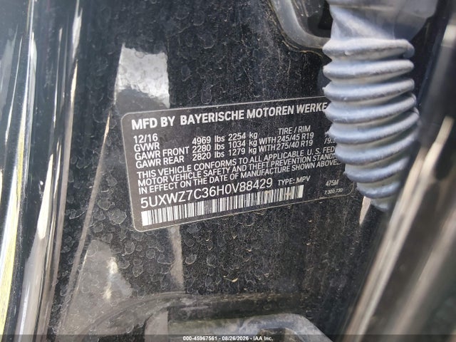 Продаж на аукціоні авто 2017 Bmw X3 Sdrive28i, vin: 5UXWZ7C36H0V88429, номер лоту: 45967561