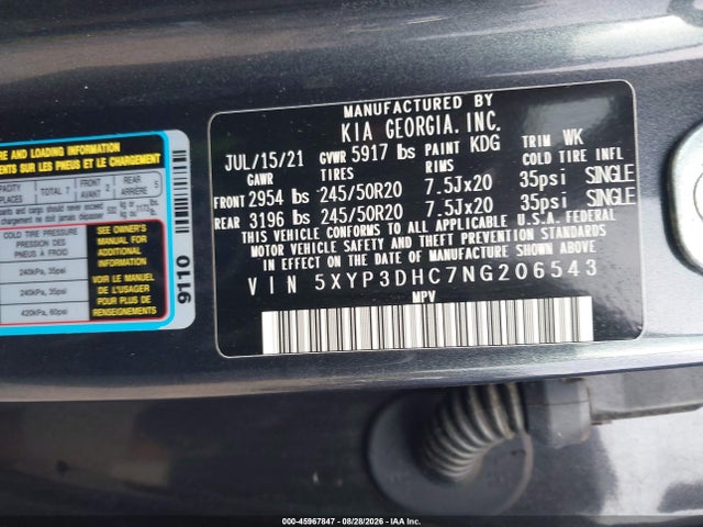 KIA Telluride Ex 2022 5XYP3DHC7NG206543 Image 9