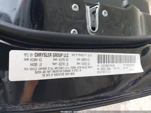 45967910 :رقم المزاد ، 1C3CDFBBXED740436 vin ، 2014 Dodge Dart Sxt مزاد بيع