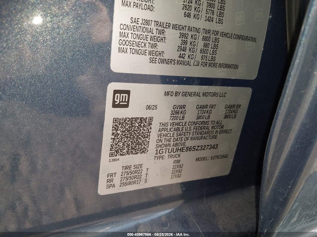 1GTUUHE86SZ327343 GMC Sierra 1500 4wd Short Box Denali Ultimate