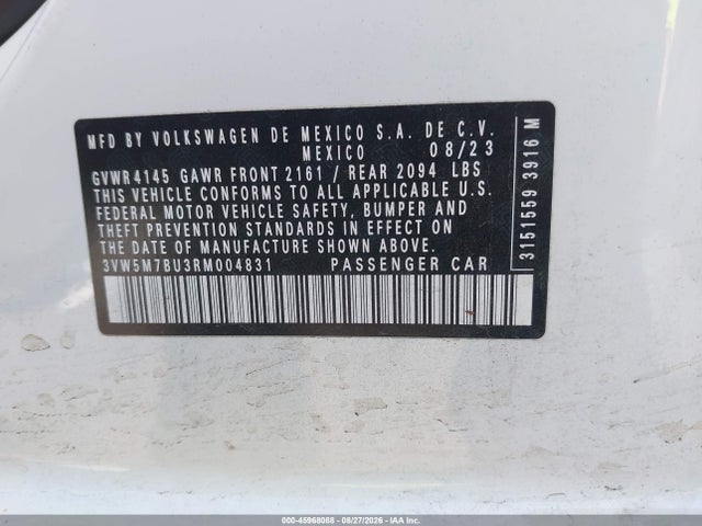Volkswagen Jetta 1.5t S 2024 3VW5M7BU3RM004831 Image 9