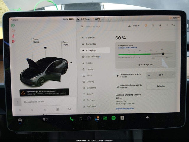 45968120 :رقم المزاد ، 5YJ3E1EB7MF032501 vin ، 2021 Tesla Model 3 Long Range Dual Motor All-wheel Drive مزاد بيع
