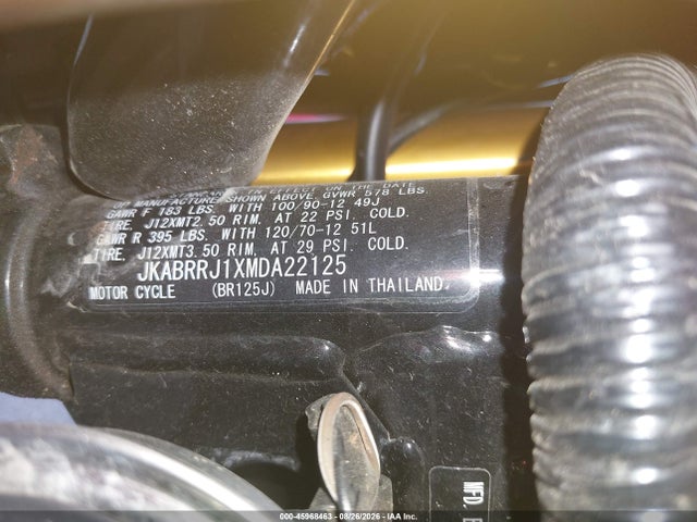 Kawasaki Br125 J 2021 JKABRRJ1XMDA22125 Image 10