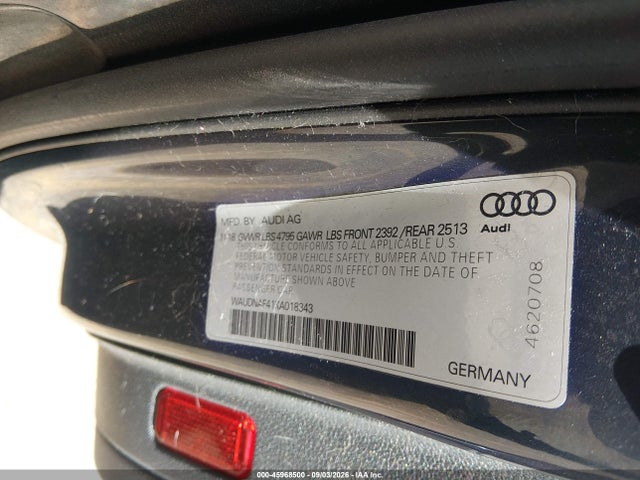 45968500 :رقم المزاد ، WAUDNAF41KA018343 vin ، 2019 Audi A4 45 Premium مزاد بيع