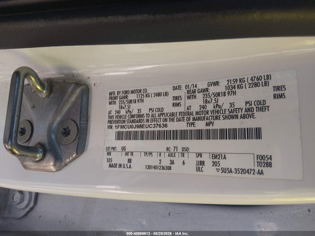 Ford Escape Titanium 2014 1FMCU0J98EUC37636 Image 9