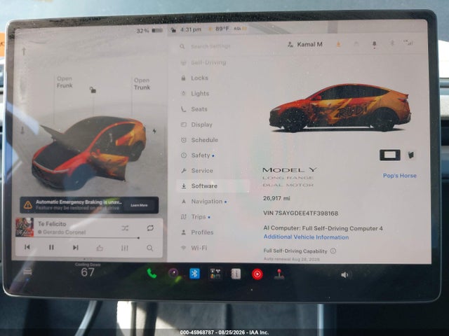 Продажа на аукционе авто 2026 Tesla Model Y All-wheel Drive/long Range Launch Series/premium All-wheel Drive, vin: 7SAYGDEE4TF398168, номер лота: 45968787