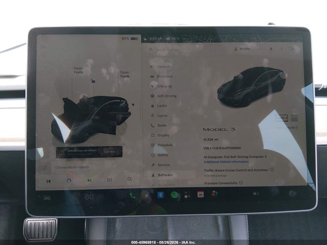 Aukcja sprzedaży 2023 Tesla Model 3 Rear-wheel Drive, vin: 5YJ3E1EA4PF508991, numer aukcji: 45968918
