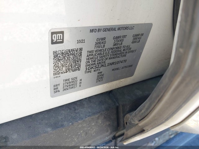 1GKS2JKL1NR107470 GMC Yukon Xl 4wd Denali