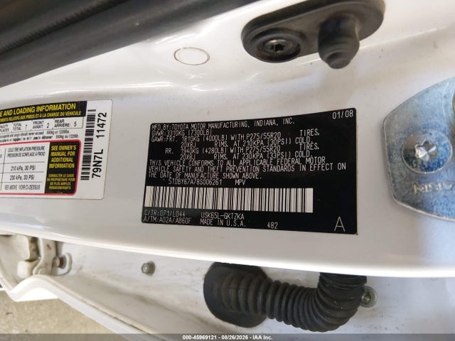Aukcja sprzedaży 2008 Toyota Sequoia Platinum 5.7l V8, vin: 5TDBY67A78S006261, numer aukcji: 45969121