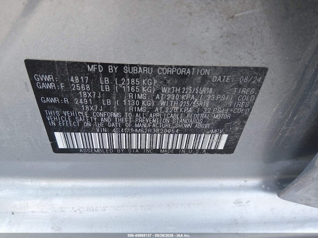 Продажа на аукционе авто 2024 Subaru Crosstrek Limited, vin: 4S4GUHM62R3820054, номер лота: 45969137
