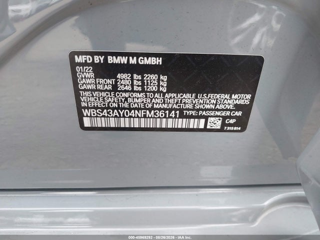 BMW M3 Competition Xdrive 2022 WBS43AY04NFM36141 Image 9