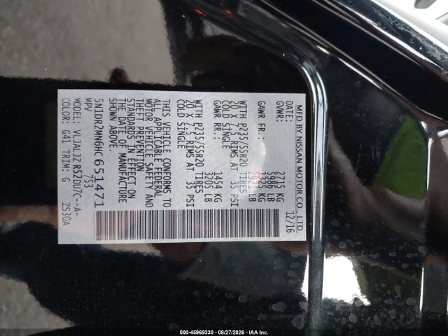 Nissan Pathfinder Platinum 2017 5N1DR2MN6HC651471 Image 9