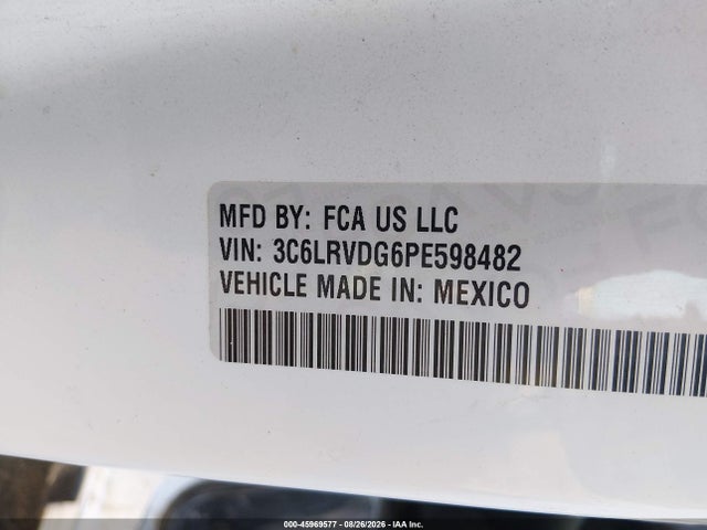 Продаж на аукціоні авто 2023 Ram Promaster 2500 High Roof 159 Wb, vin: 3C6LRVDG6PE598482, номер лоту: 45969577