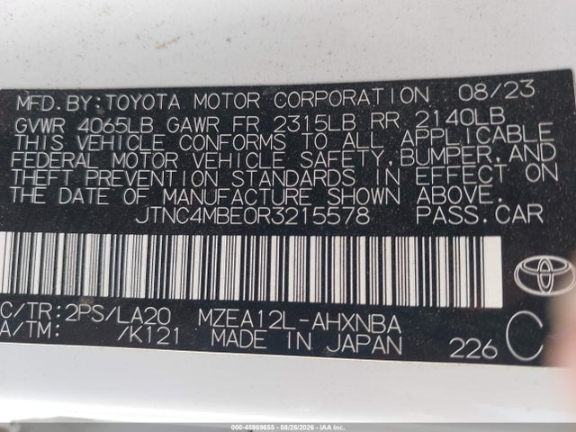 Toyota Corolla Xse 2024 JTNC4MBE0R3215578 Image 9