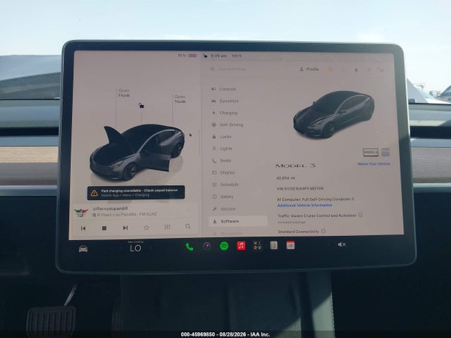 Продажа на аукционе авто 2023 Tesla Model 3 Rear-wheel Drive, vin: 5YJ3E1EA9PF385706, номер лота: 45969850