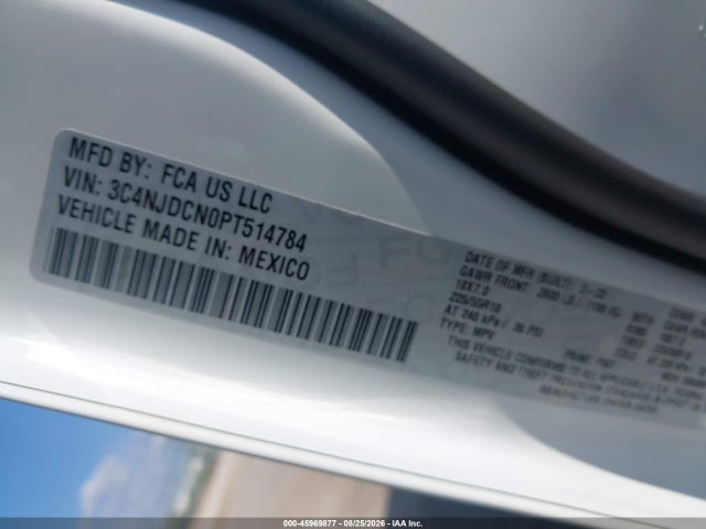 Aukcja sprzedaży 2023 Jeep Compass Limited 4x4, vin: 3C4NJDCN0PT514784, numer aukcji: 45969877