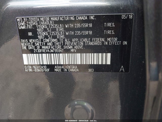 Toyota Rav4 Platinum 2018 2T3DFREV4JW795947 Image 9