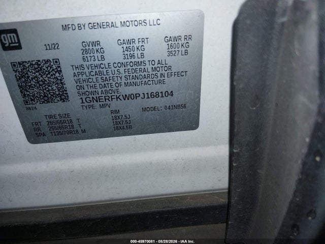 Aukcja sprzedaży 2023 Chevrolet Traverse Fwd Ls, vin: 1GNERFKW0PJ168104, numer aukcji: 45970081