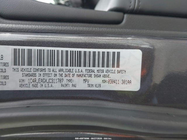 1C4RJEAGXJC311707 Jeep Grand Cherokee Altitude 4x2